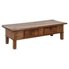 Antique 18th-Century Rustic Spanish Warm Honey Color Chestnut Coffee Table