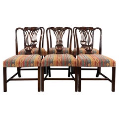 Antique 18th Century Set Of 6 Dining Chair’s In Mahogany ( REF AF-3593 )