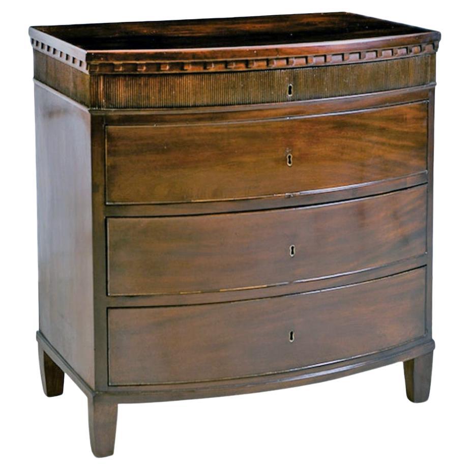Antique 18th Century Small Louis XVI Chest of Drawers in Mahogany For Sale