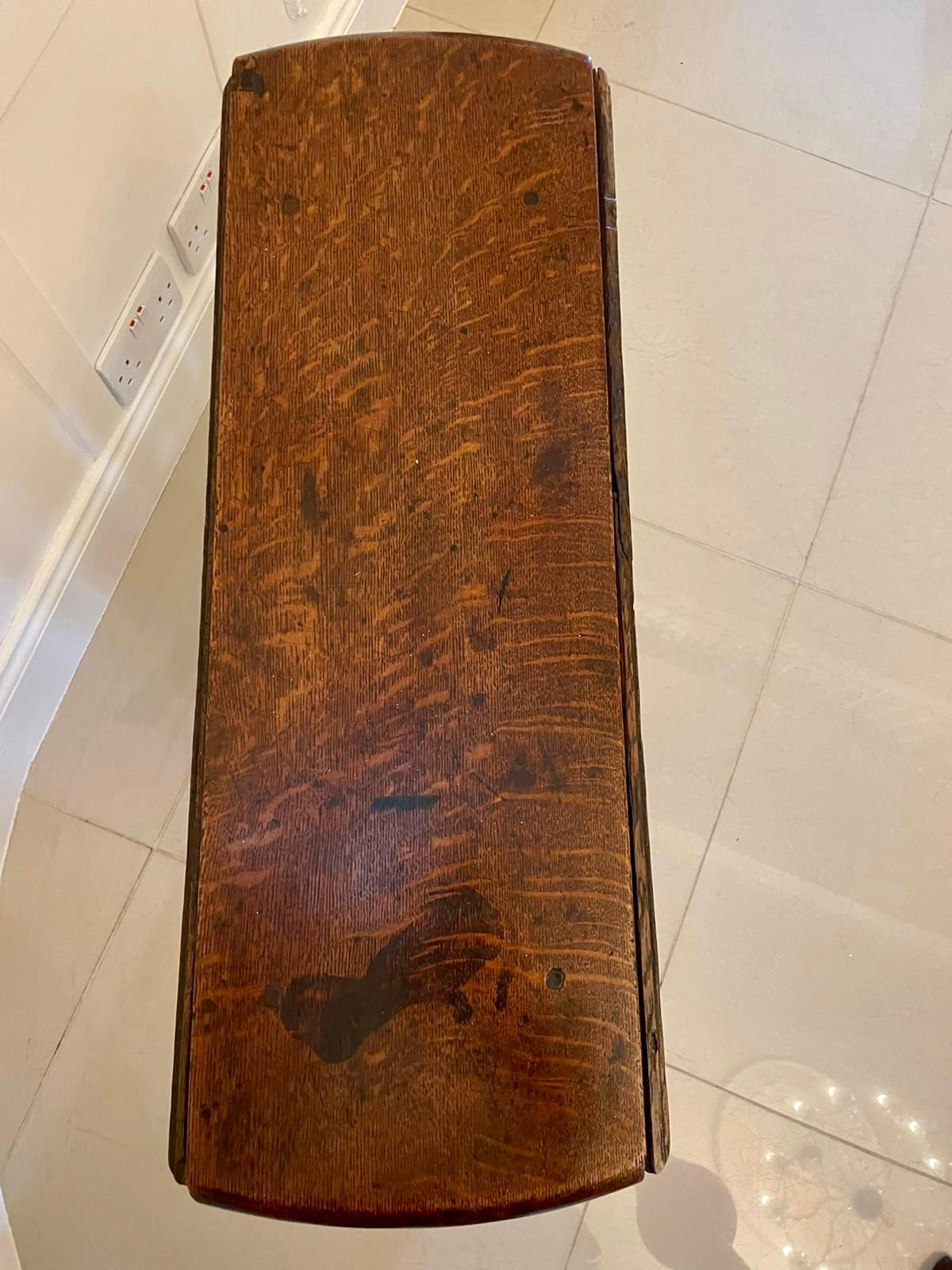 Antique 18th Century Small Quality Oak Gateleg Table 2
