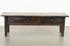 Antique 18th century Southern European coffee table made of chestnut wood