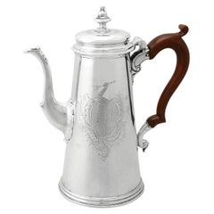 Antique 18th Century Sterling Silver Coffee Pot by Gabriel Sleath