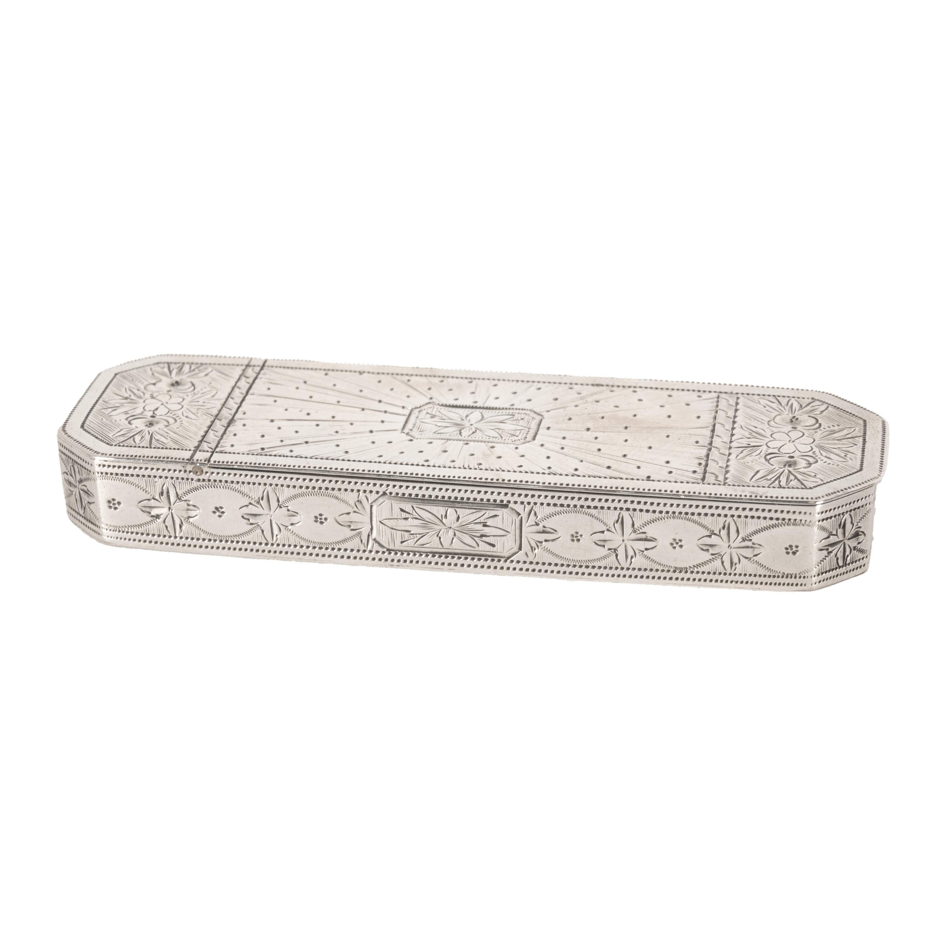 Antiguo estuche para palillos de plata de ley del siglo XVIII Birmingham Samuel Pemberton en Bueno estado para la venta en Portland, OR