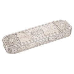 Antique 18th Century Sterling Silver Toothpick Case Birmingham Samuel Pemberton
