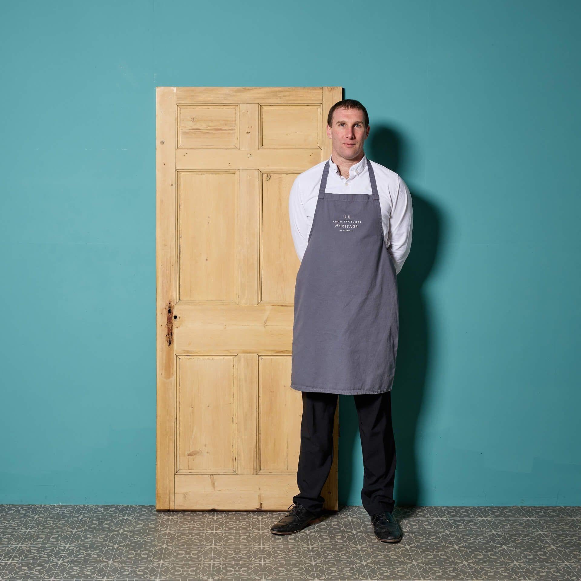 An antique late 18th century stripped pine internal door, reclaimed from a Georgian townhouse in Padstow.



This antique door is made from solid pine and has a handsome, stripped finish, ready for application of paint, stain or wax.



It features