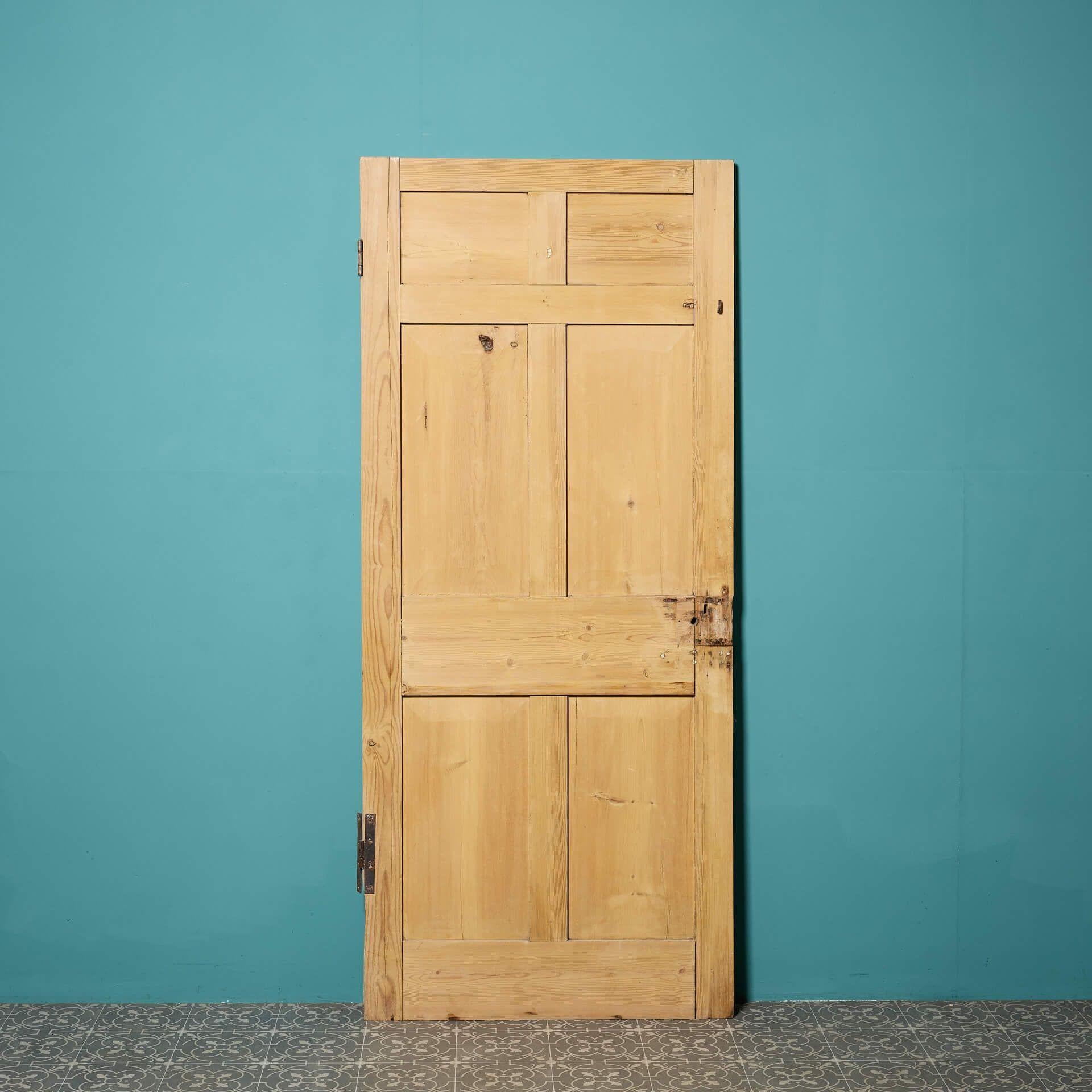 English Antique 18th Century Stripped Pine Internal Door For Sale
