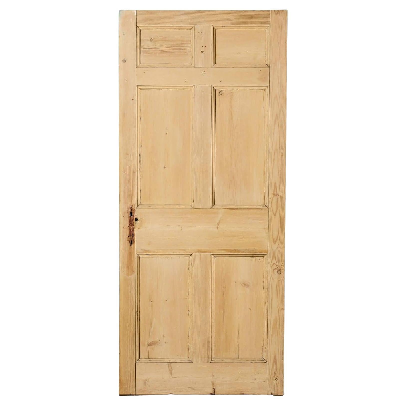 Antique 18th Century Stripped Pine Internal Door