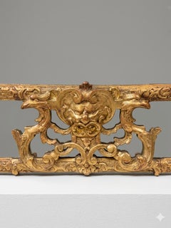 Antique 18ème siècle Transitional Giltwood Wall Mirror