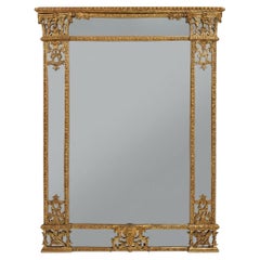 Antique 18ème siècle Transitional Giltwood Wall Mirror