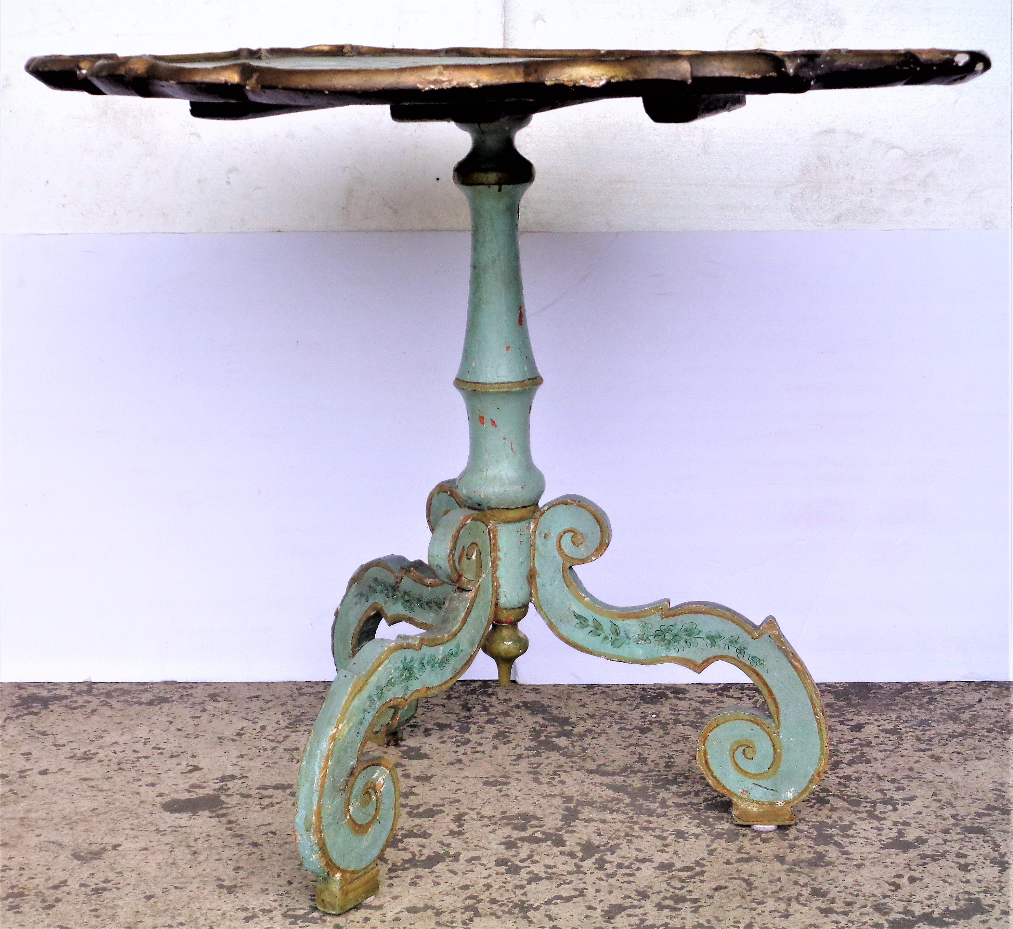 Antique 18th Century Venetian Chinoiserie Painted Table 7
