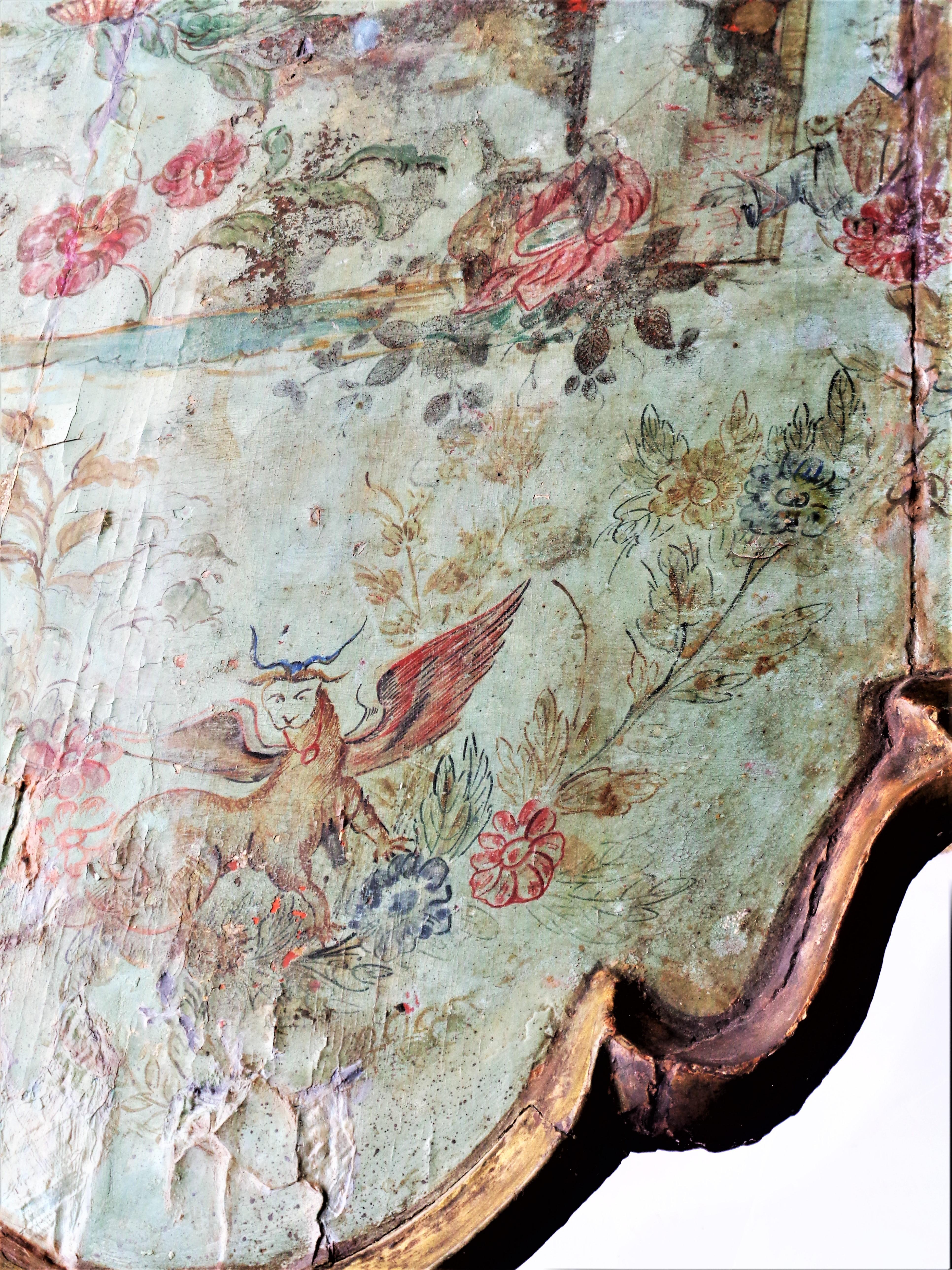 Antique 18th Century Venetian Chinoiserie Painted Table 11