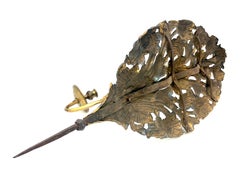 Antique 18th Century Wall Candle Sconces Appliques Brass Moulded Hammered Cast