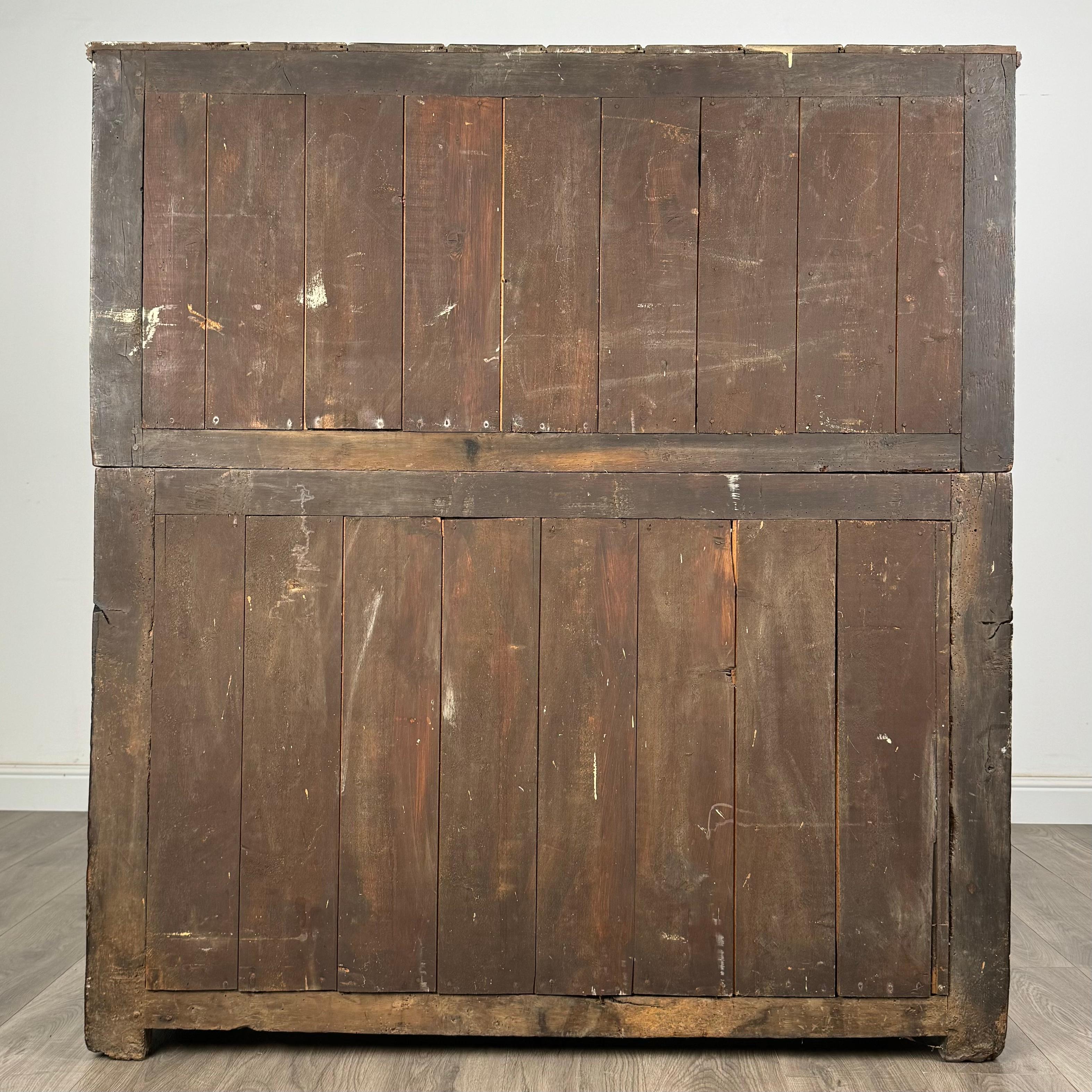 Antique 18th Century Welsh Deuddarn Cupboard In Oak ( REF AF-3434 ) For Sale 2