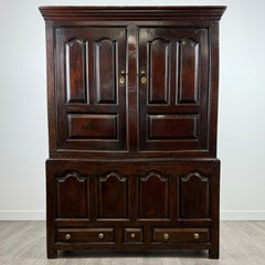 Antique 18th Century Welsh Livery Cupboard In Oak ( REF AF-3634 )