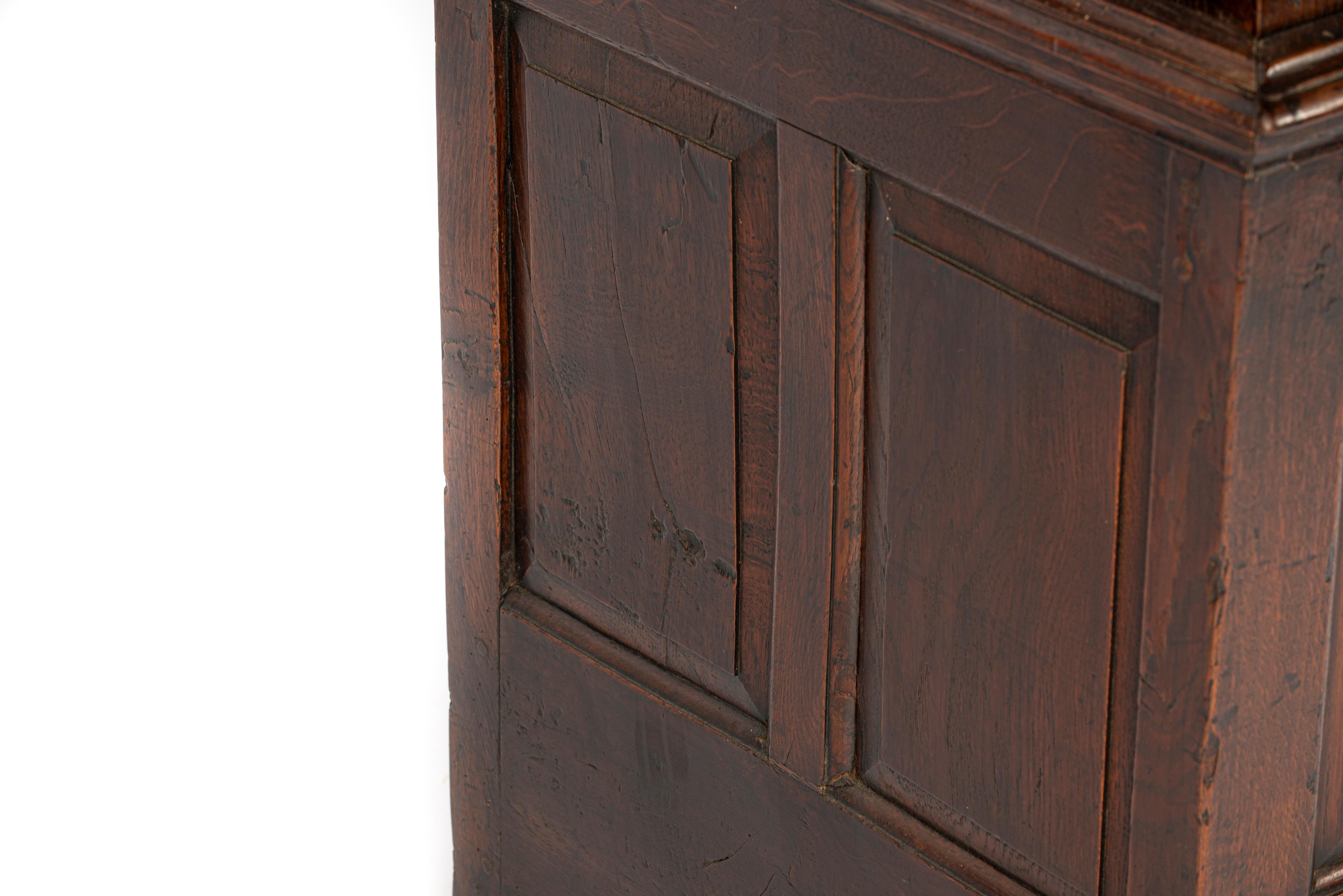 Antiker walisischer Warm Brown Oak Press Livery Housekeepers Cupboard aus dem 18. im Angebot 12