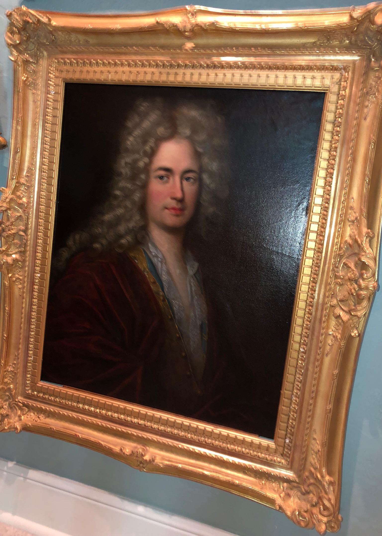 Antique 18th Century Young Aristocrat En Déshabille Portrait Oil Painting France For Sale 4