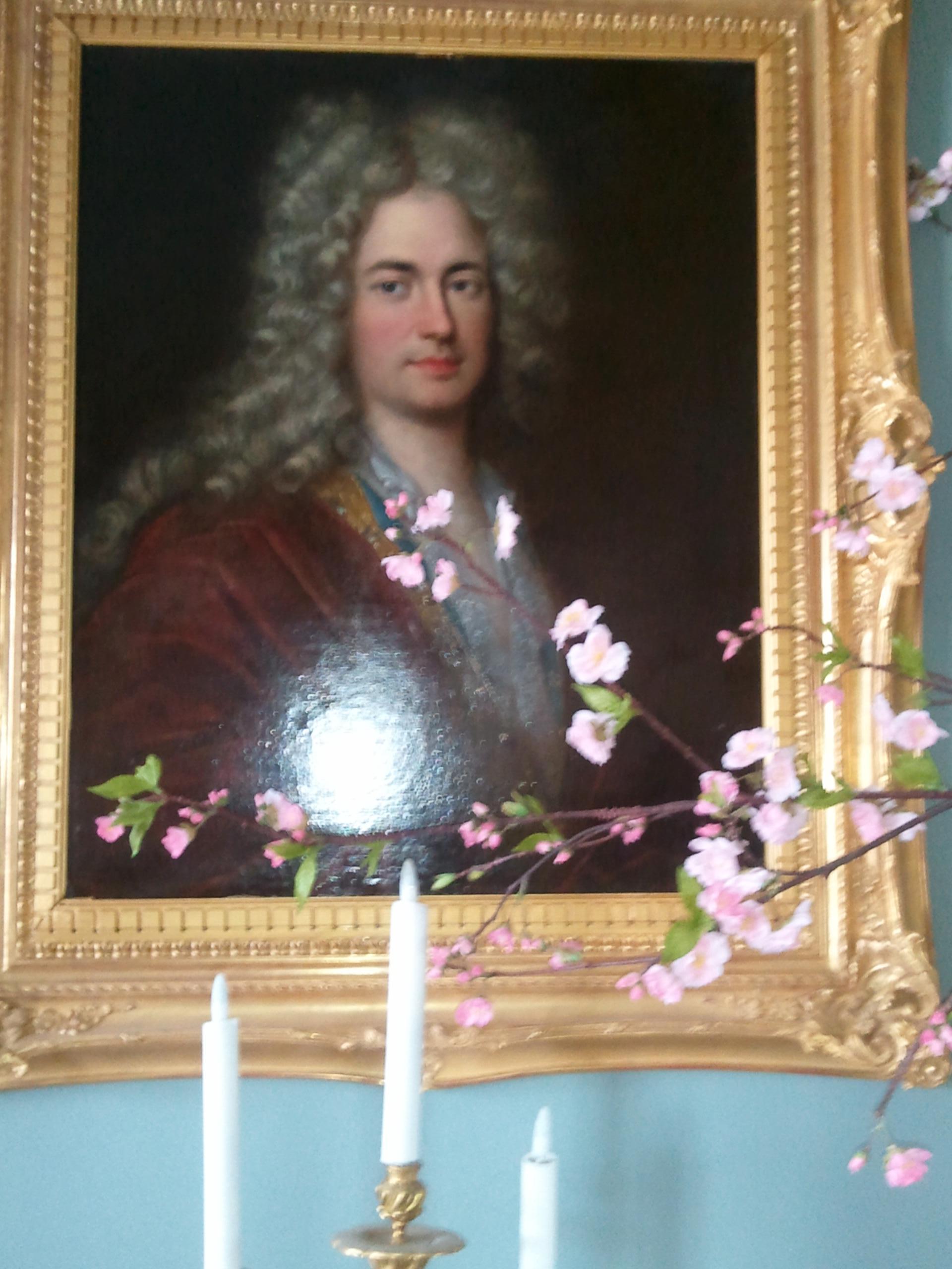 Gilt Antique 18th Century Young Aristocrat En Déshabille Portrait Oil Painting France For Sale