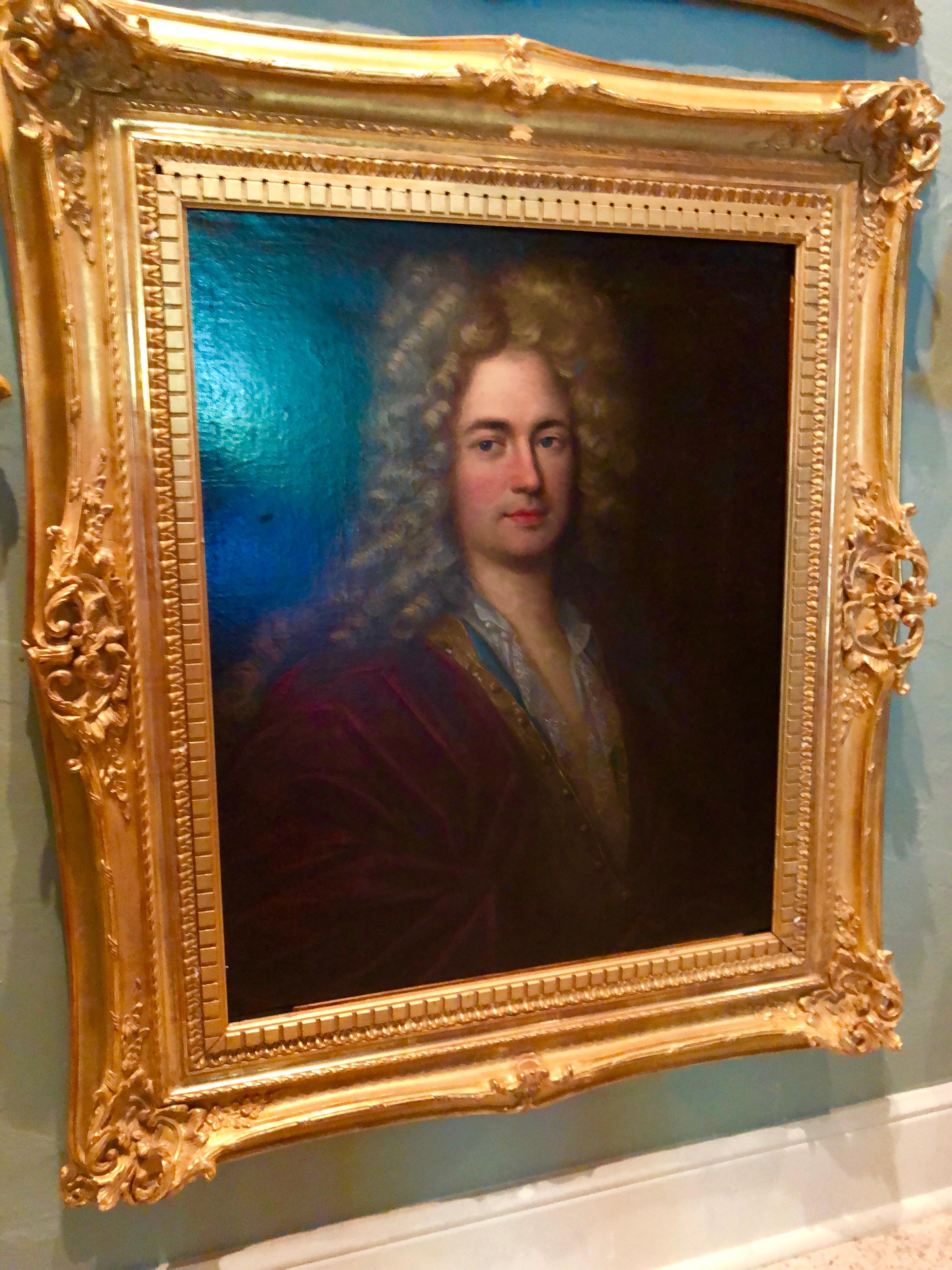 Antique 18th Century Young Aristocrat En Déshabille Portrait Oil Painting France In Good Condition For Sale In Fort Lauderdale, FL