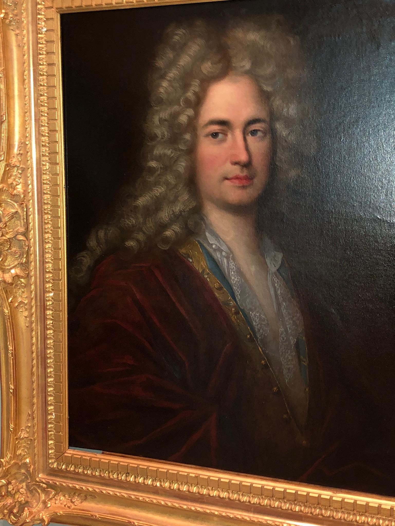 Antique 18th Century Young Aristocrat En Déshabille Portrait Oil Painting France For Sale 2