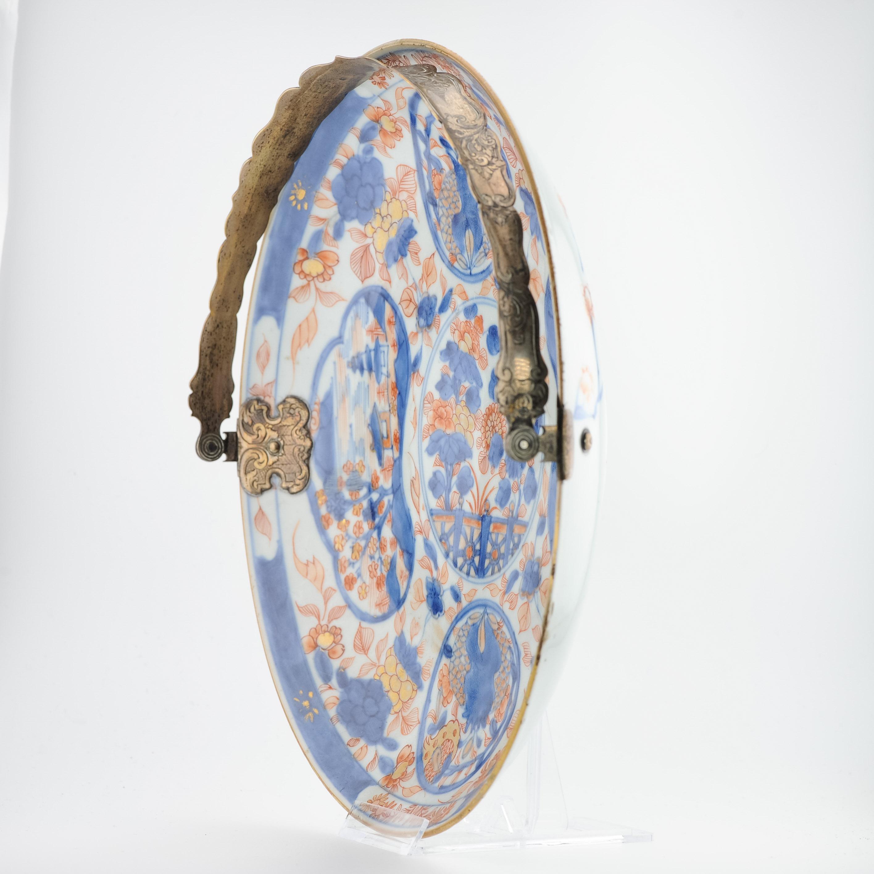 Assiette de service antique en argent du 18e siècle, Kangxi Yongzheng Por chinois ancien Bon état - En vente à Amsterdam, Noord Holland