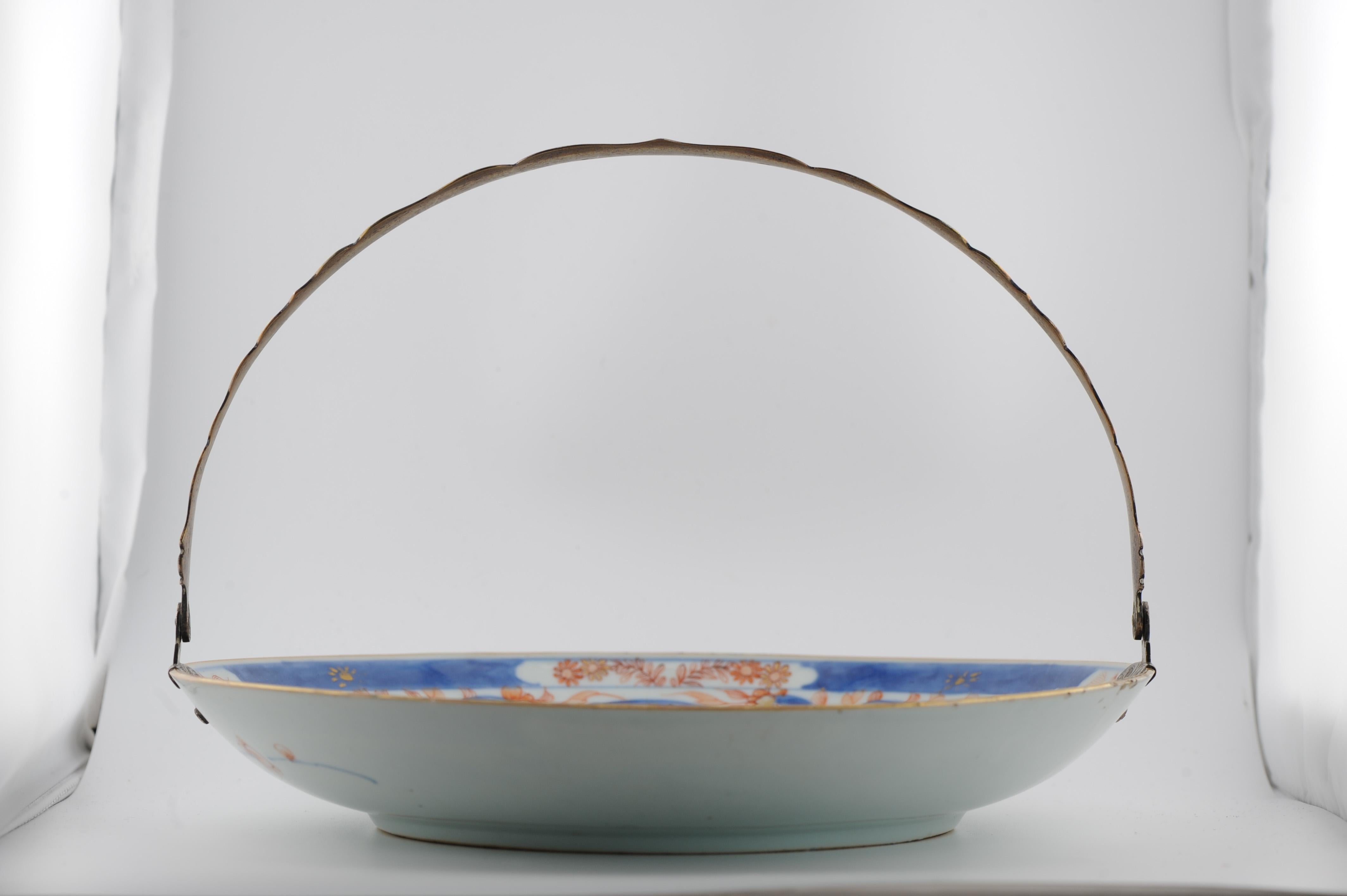 Assiette de service antique en argent du 18e siècle, Kangxi Yongzheng Por chinois ancien en vente 2