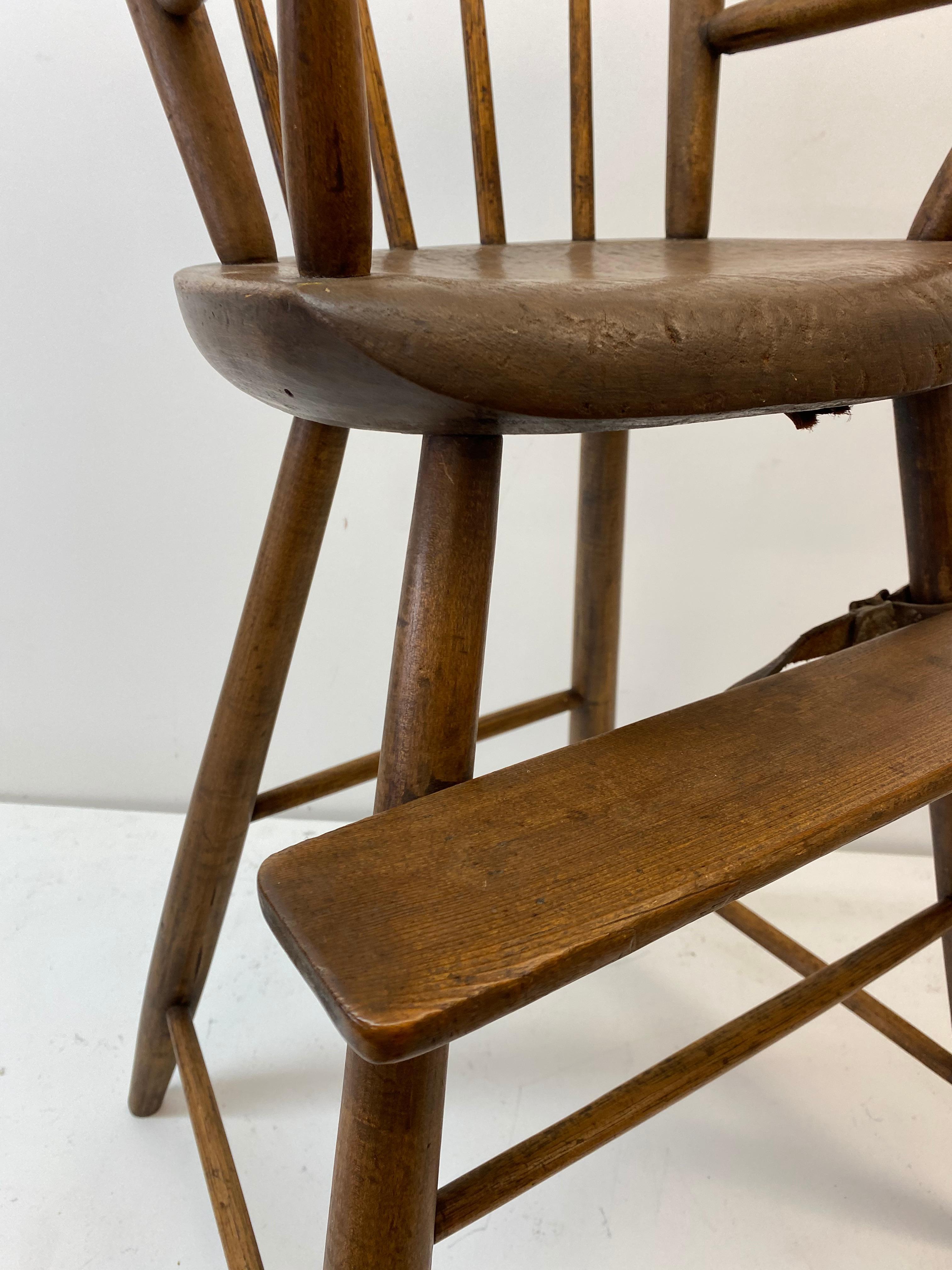 Antique 18th to 19th Century American Child's High Chair 1