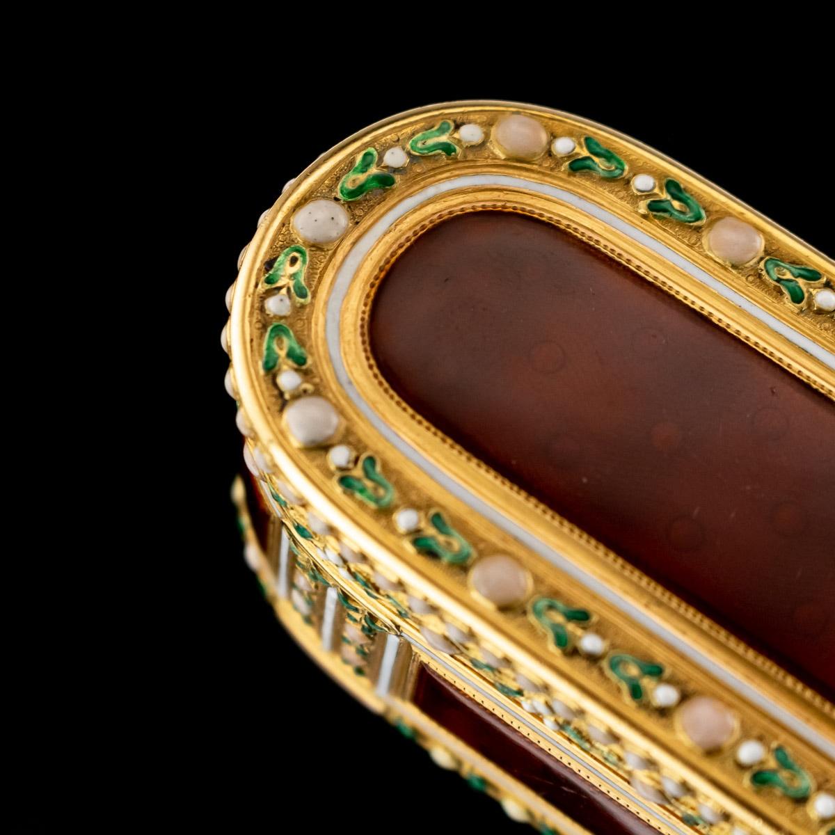 French 18-Karat Gold & Enamel Snuff Box, Joseph-Etienne Blerzy, circa 1770 1