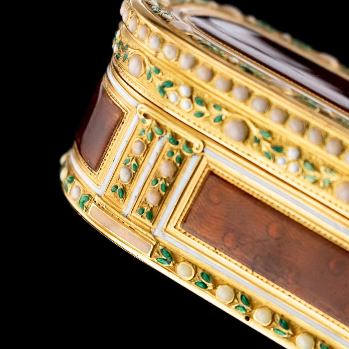 French 18-Karat Gold & Enamel Snuff Box, Joseph-Etienne Blerzy, circa 1770 2