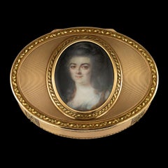 Antique German 18-Karat Gold Snuff Box, Esais Fernau, Hanau, circa 1790