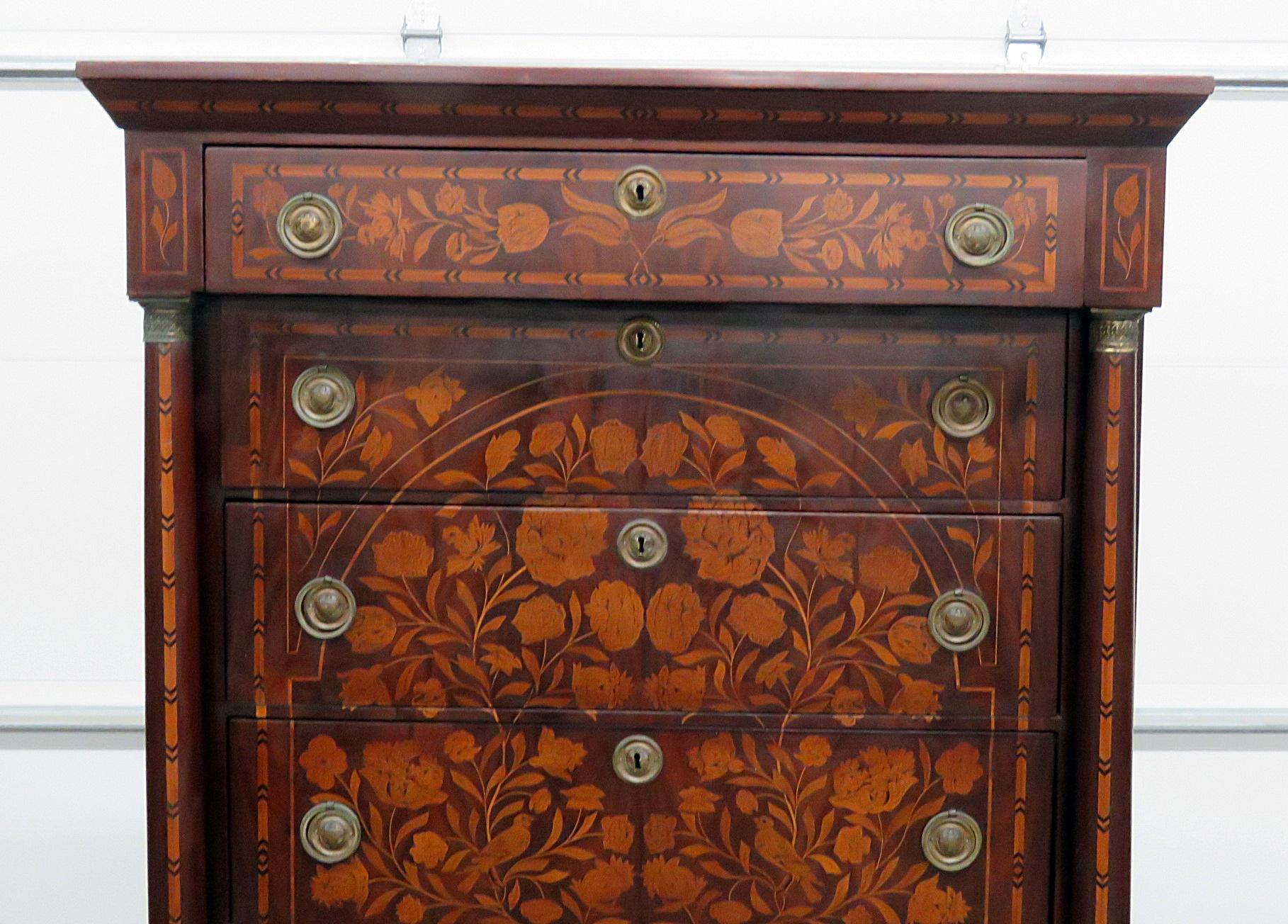18th Century and Earlier Antique 18th Century Inlaid Highboy