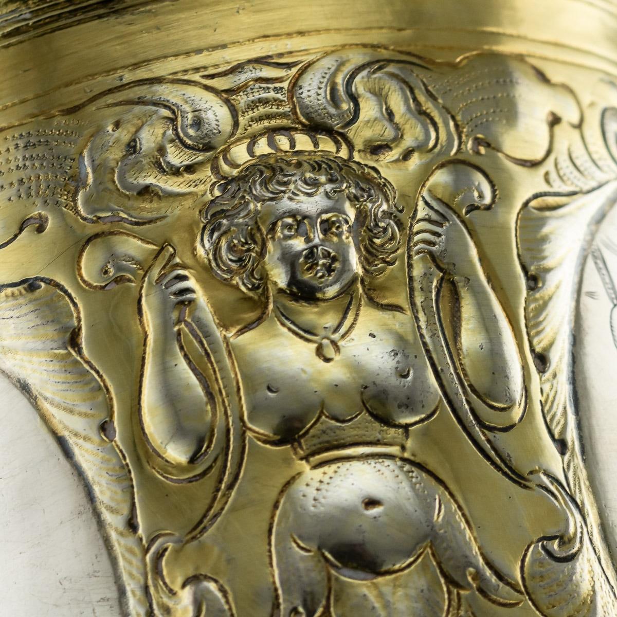 Antique Russian Exceptional Silver-Gilt & Niello Tankard, Moscow, circa 1766 6