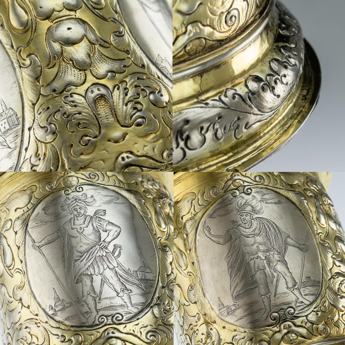 Antique Russian Exceptional Silver-Gilt & Niello Tankard, Moscow, circa 1766 7