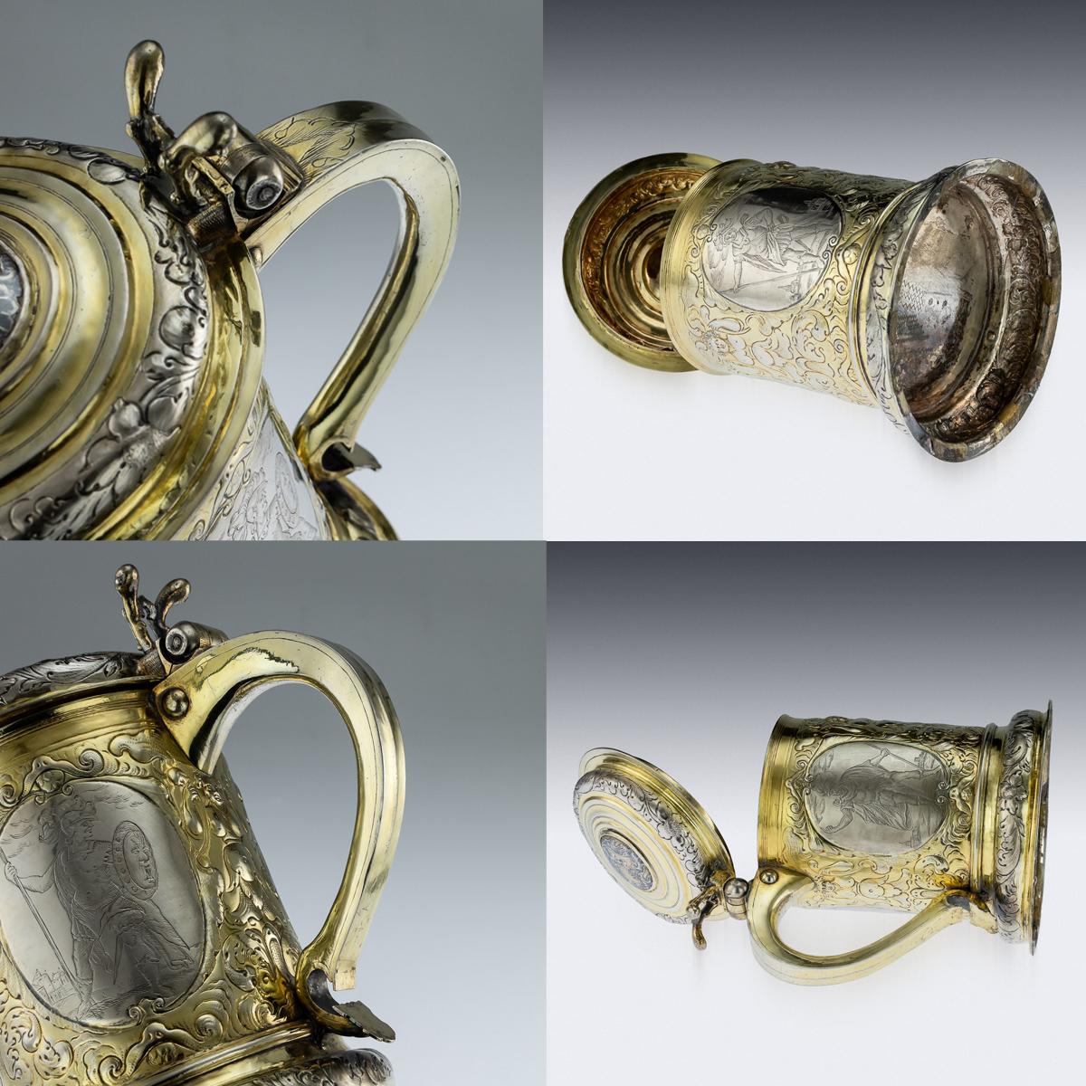 Antique Russian Exceptional Silver-Gilt & Niello Tankard, Moscow, circa 1766 1