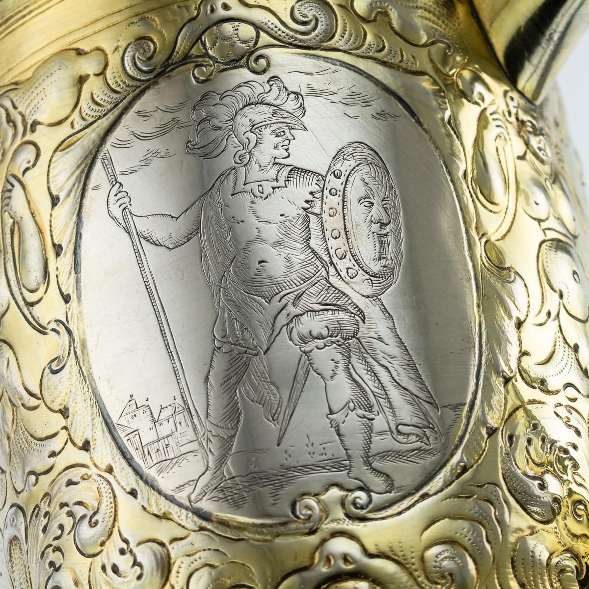 Antique Russian Exceptional Silver-Gilt & Niello Tankard, Moscow, circa 1766 5