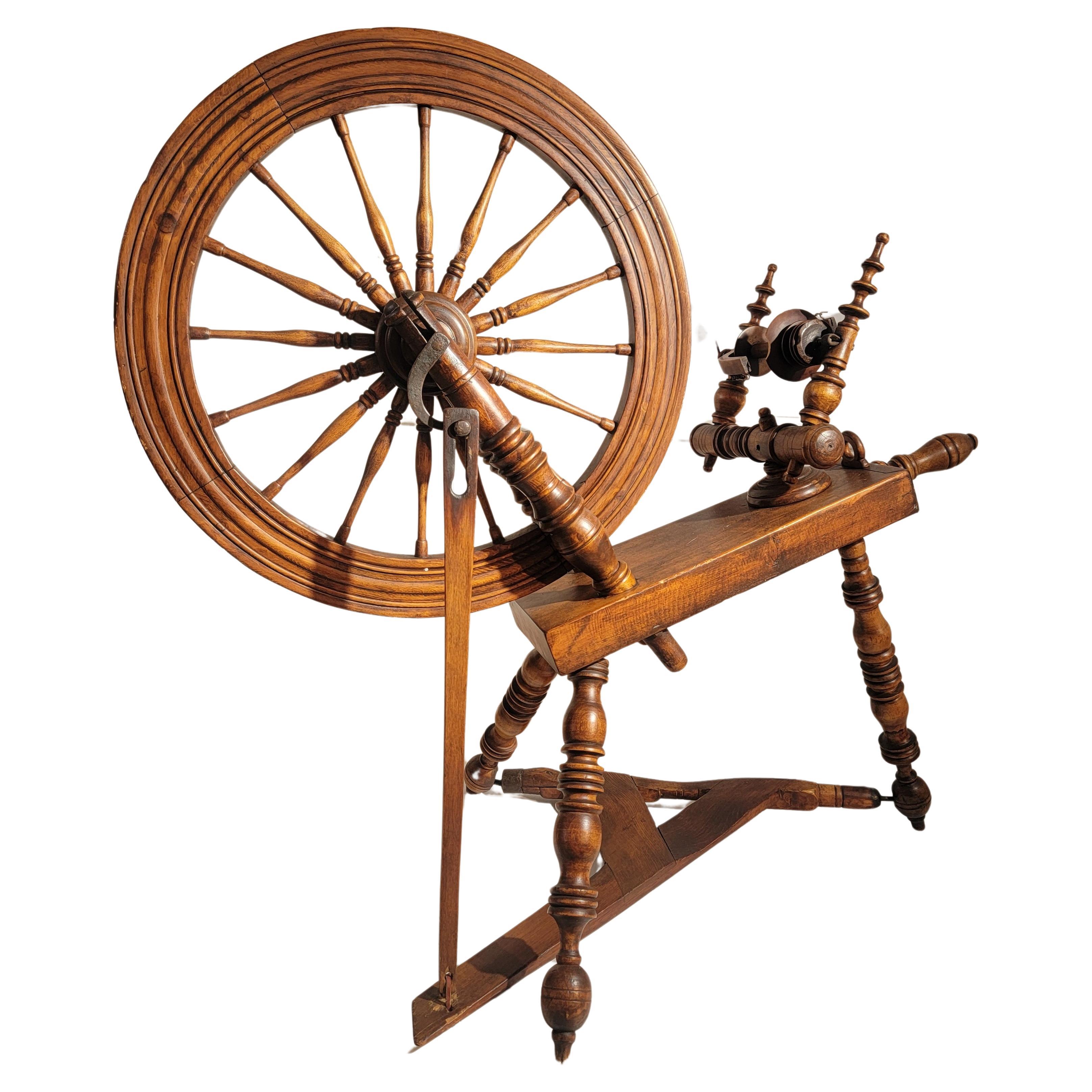 Antique 18thc  Spinning Wheel For Sale