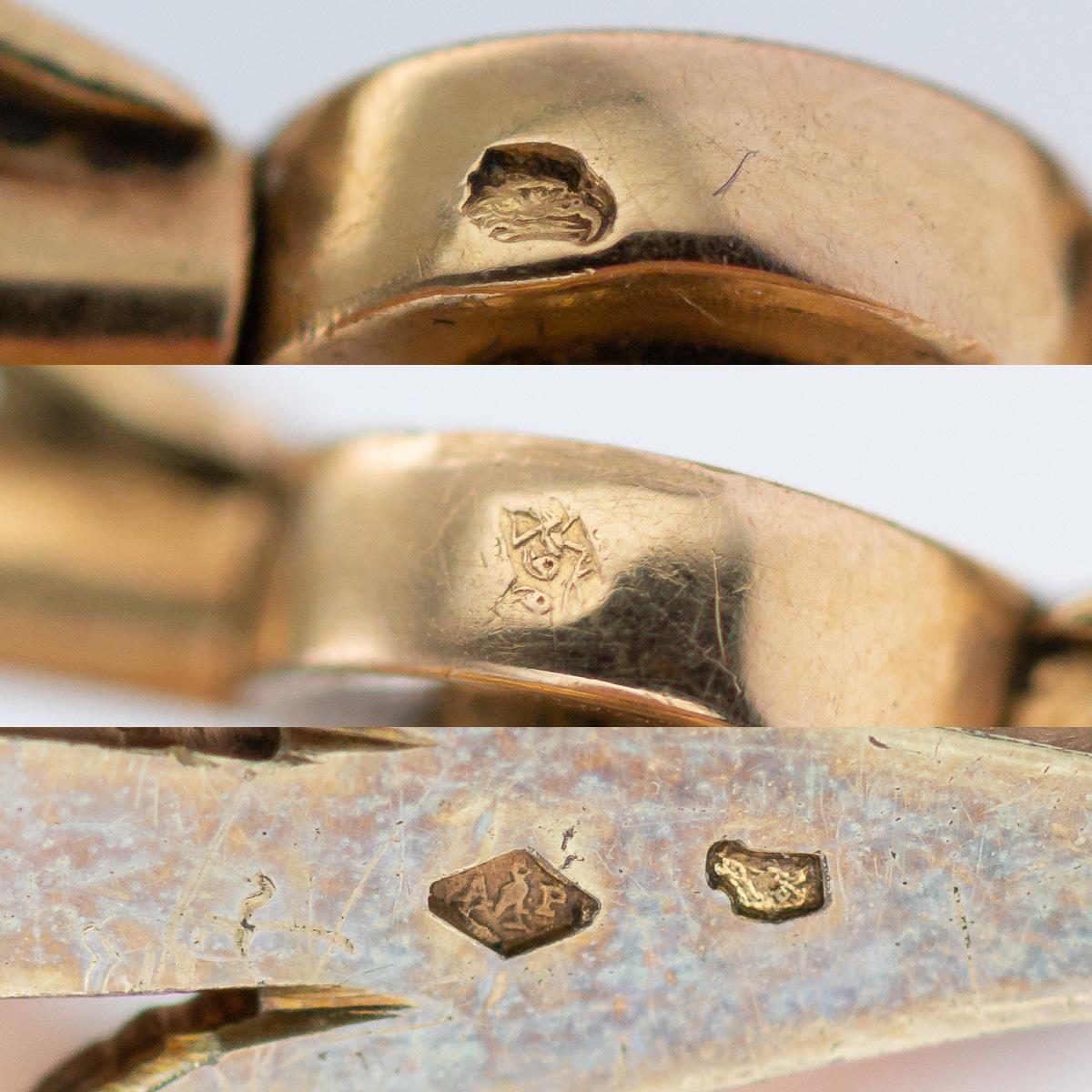 Antique Swiss 18k Gold & Enamel, Diamond Open-Faced Verge Watch, circa 1770 7