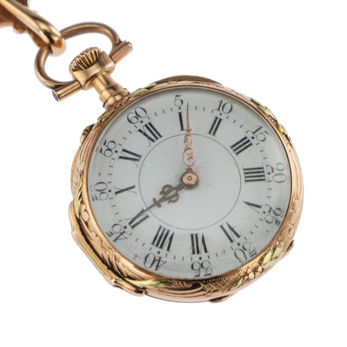 Antique Swiss 18-Karat Gold Watch & Chatelaine, Vacheron Constantin, circa 1780 3
