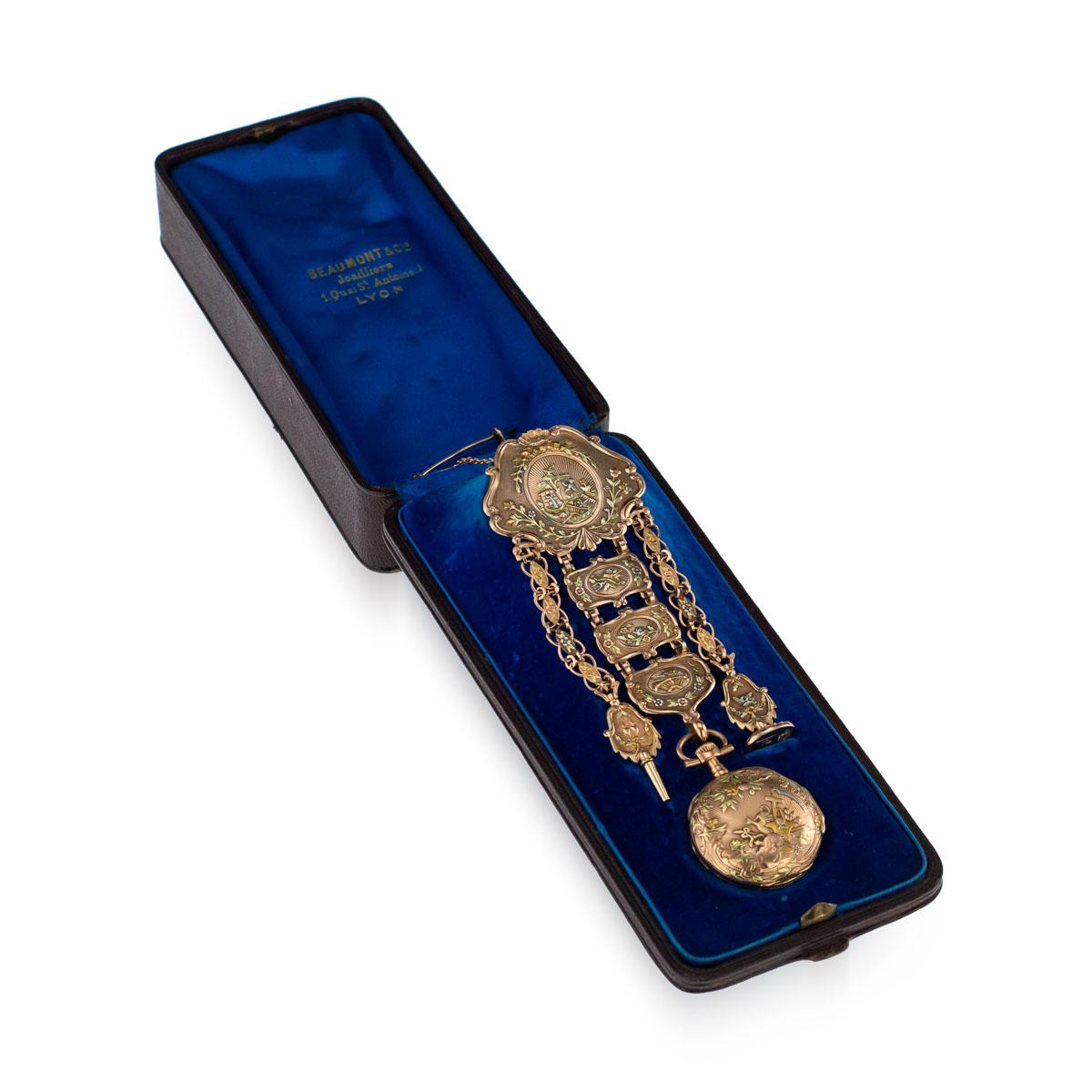 Antique Swiss 18-Karat Gold Watch & Chatelaine, Vacheron Constantin, circa 1780 4