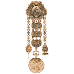 Antique Swiss 18-Karat Gold Watch & Chatelaine, Vacheron Constantin, circa 1780