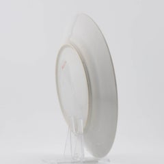 Antique 19/20C Japanese Porcelain Plate Flowers Prunus Green Fukagawa Seiji