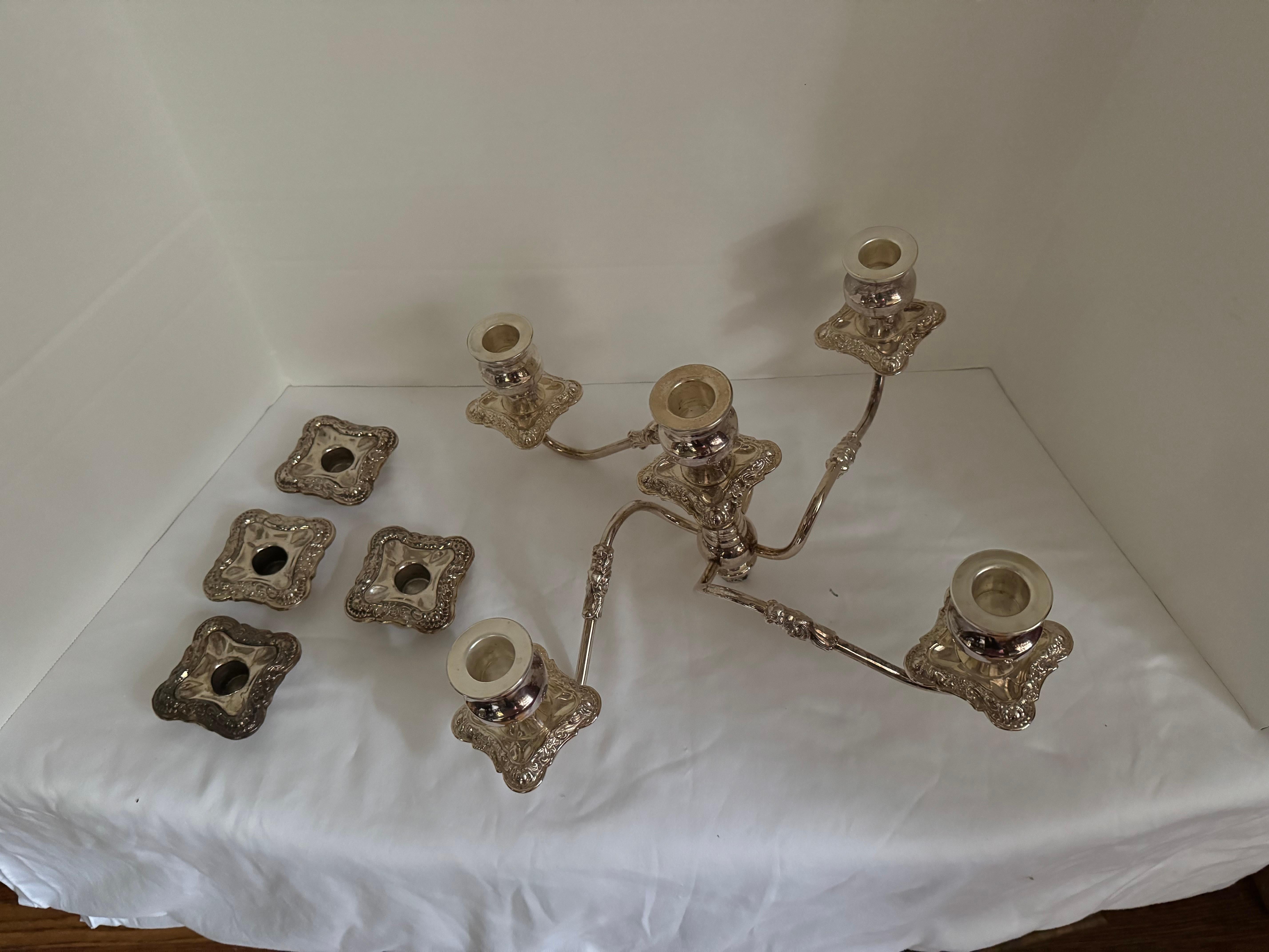 Antique 19 century Sheffield Silverplate Candelabrum For Sale 9