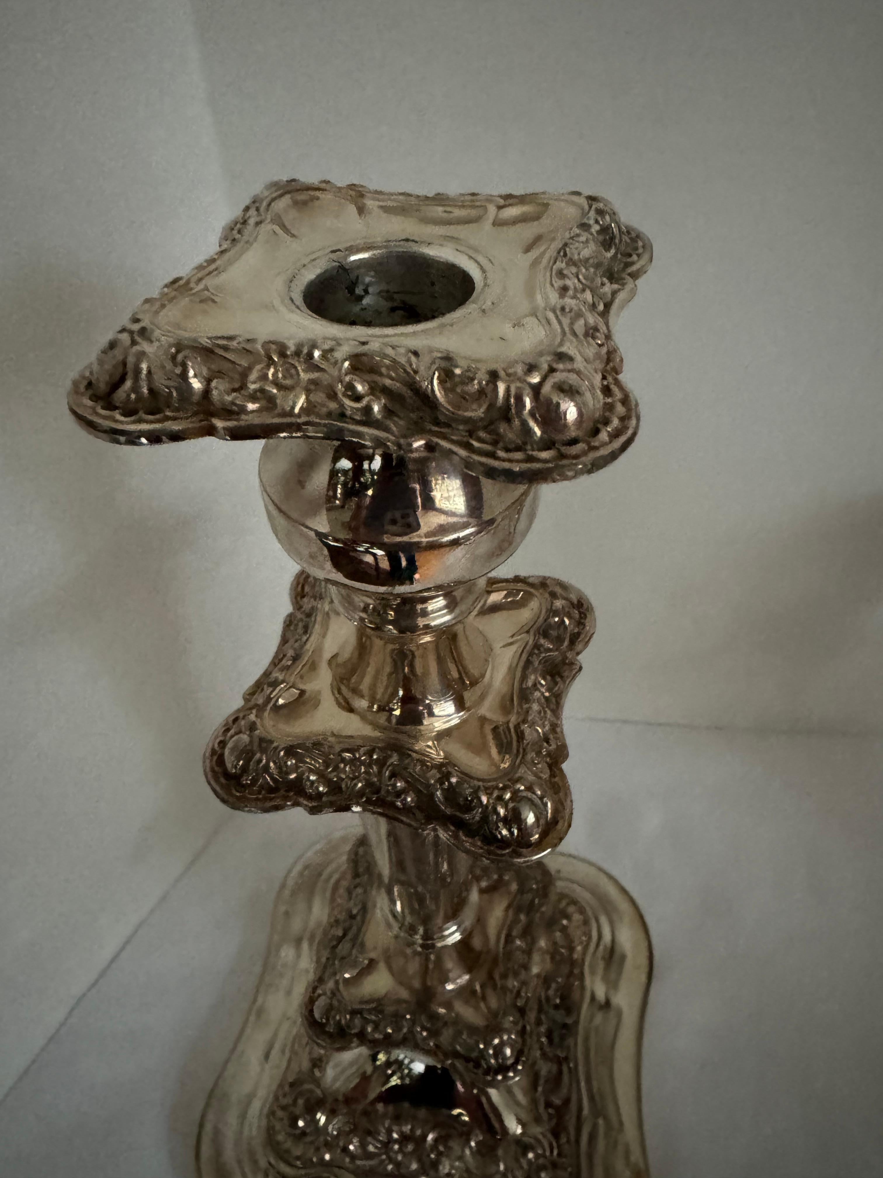 Antique 19 century Sheffield Silverplate Candelabrum For Sale 1