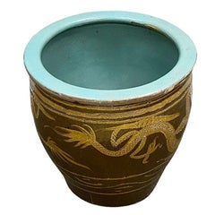 Antique Chinese 19-Century Egg Jardinière pottery Planter, 3-sets available