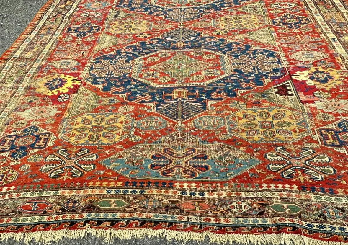 Antique 19-Count Caucasian SUMACH Rug A&C Stickley Era - rr4653/ ON SALE  NOW en venta 5