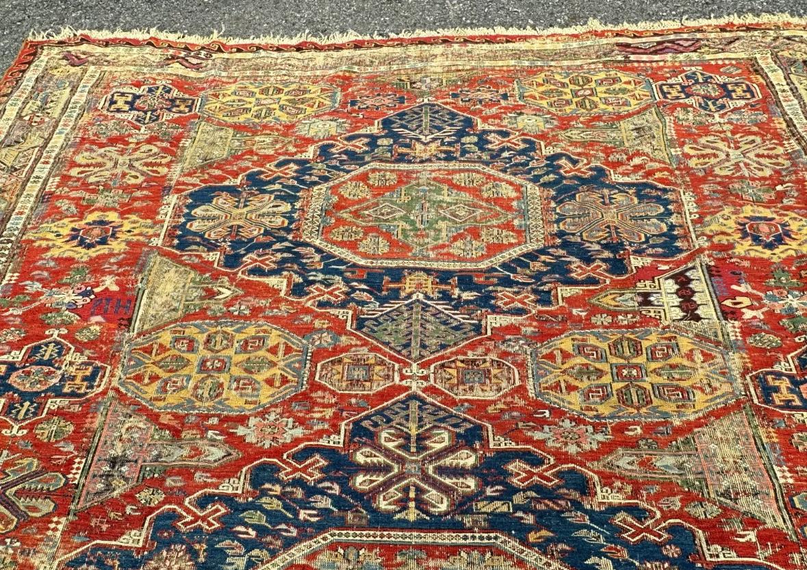 Antique 19-Count Caucasian SUMACH Rug A&C Stickley Era - rr4653/ ON SALE  NOW en venta 8