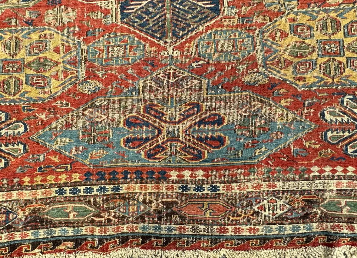 Antique 19-Count Caucasian SUMACH Rug A&C Stickley Era - rr4653/ ON SALE  NOW en venta 9