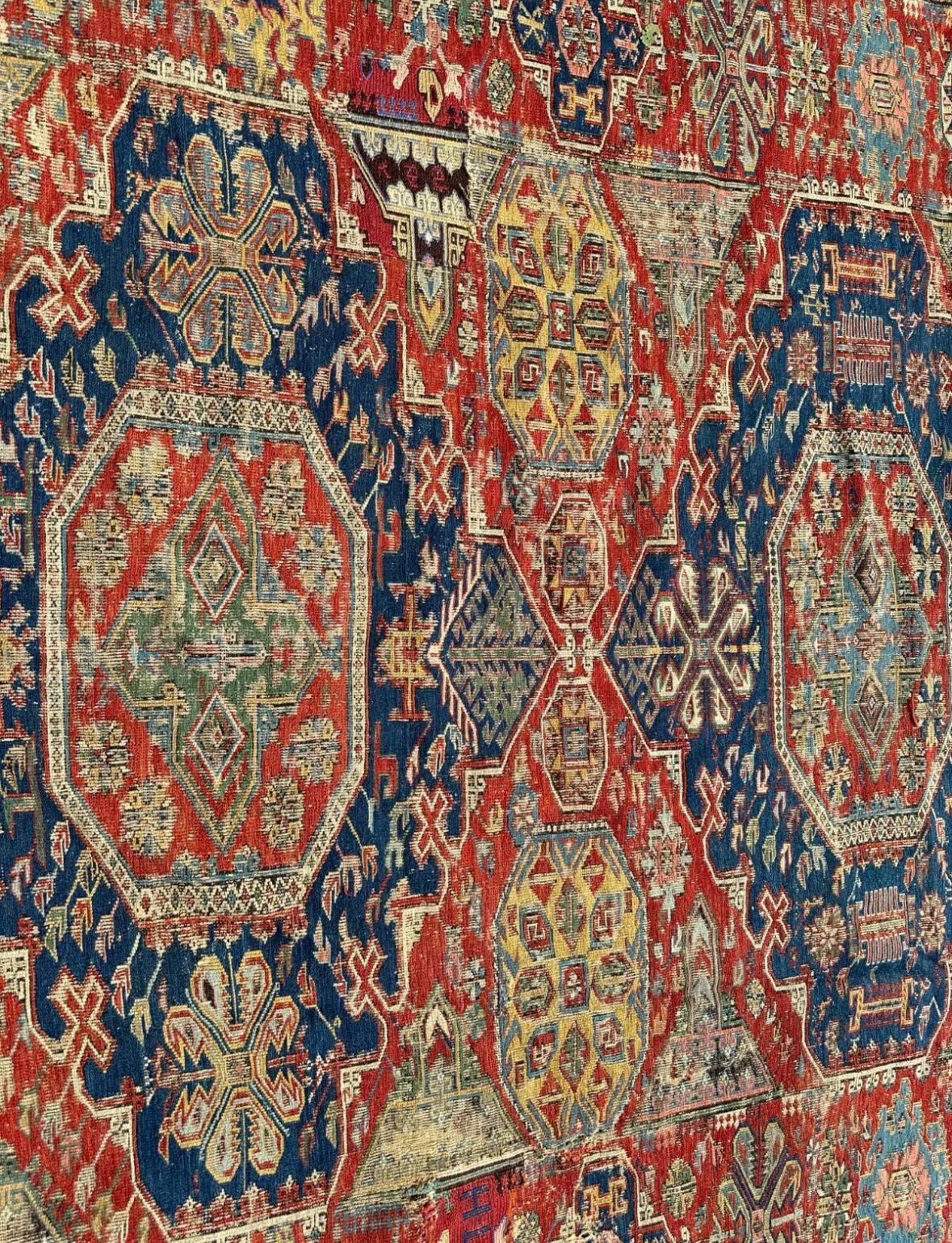 Antique 19-Count Caucasian SUMACH Rug A&C Stickley Era - rr4653/ ON SALE  NOW Persa en venta