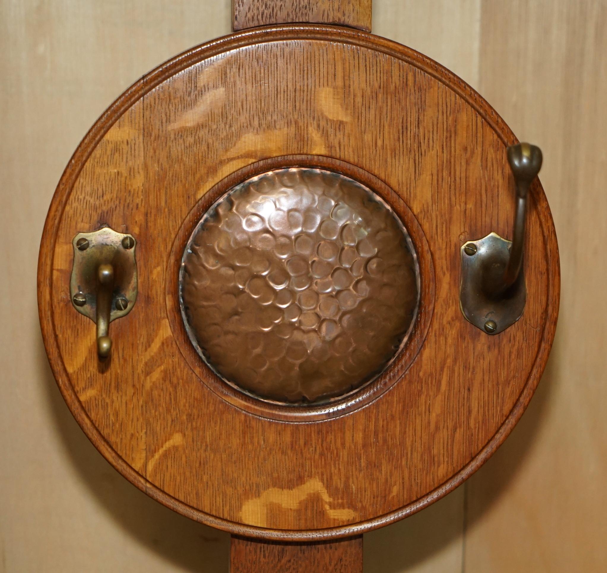 Copper ANTiQUE 1900 ARTS & CRAFTS SHAPLAND AND PETTER HALL COAT GLOVE UMBRELLA STAND For Sale