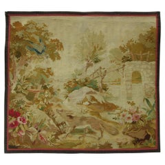 Antique 1900 French Tapestry 5' X 4'6"