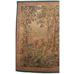 Antike 1900 Französisch Wandteppich 5'7" X 5'